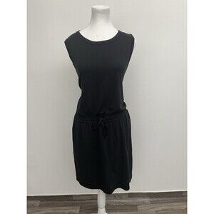 Women’s Tank Dress Sleeveless Size XL Drawstring waist Round Neck With Pockets